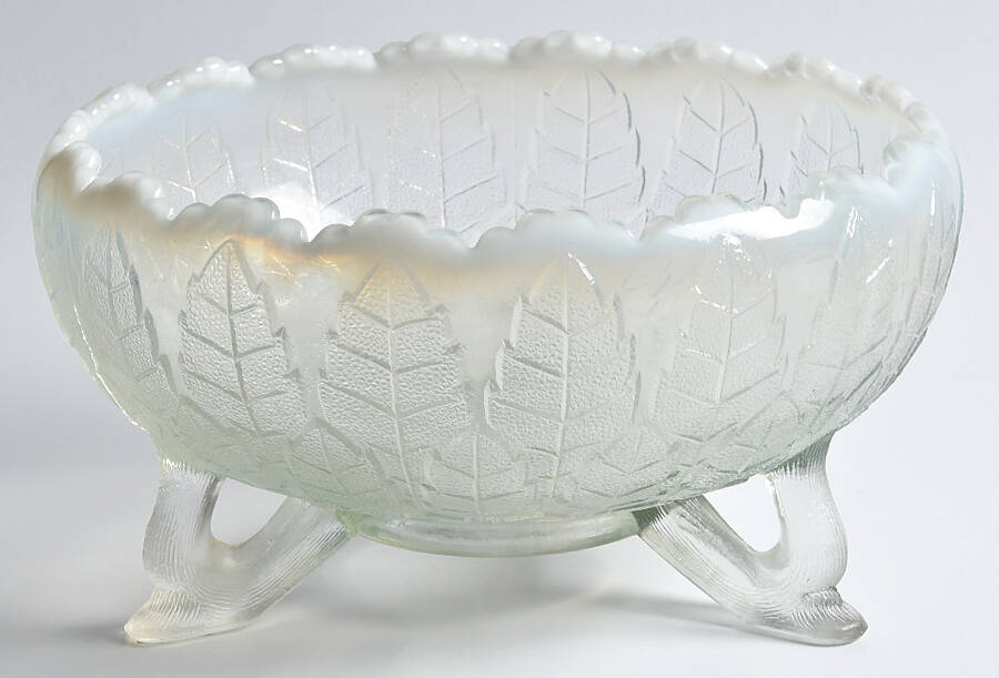 Leaf Tiers-French Opalescent 8" Cupped Bowl by Fenton-1