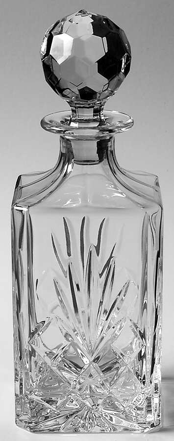 Ashford (Cut Base) Square Decanter & Stopper by Galway-1