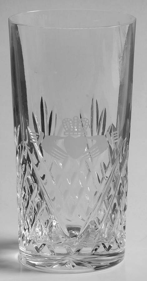 Claddagh (Newer, Round Bowl) Highball Glass by Galway-1