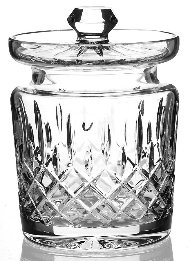 Clifden (Cut, Including Base) Biscuit Barrel & Lid by Galway-1