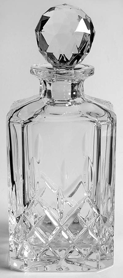 Clifden (Cut, Including Base) Square Decanter with Stopper by Galway-1