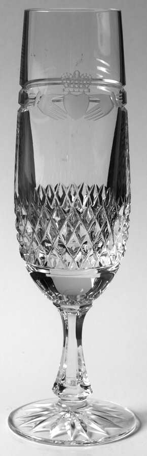 Claddagh Ring (Older, Etched Hands) Fluted Champagne by Galway-1