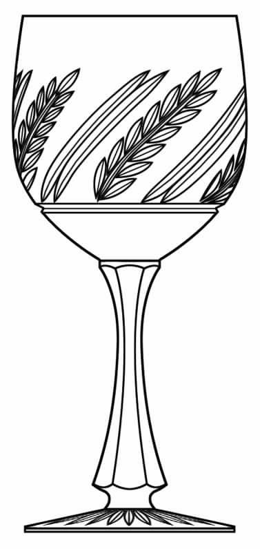 Harvest Water Goblet by Galway-1