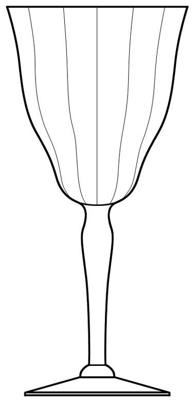 1125 Water Goblet by Glastonbury - Lotus-1