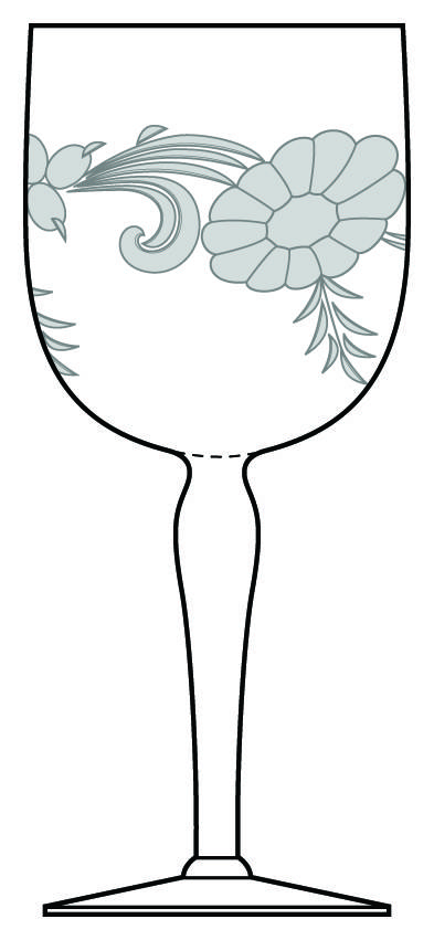 1500-2 Water Goblet by Glastonbury - Lotus-1