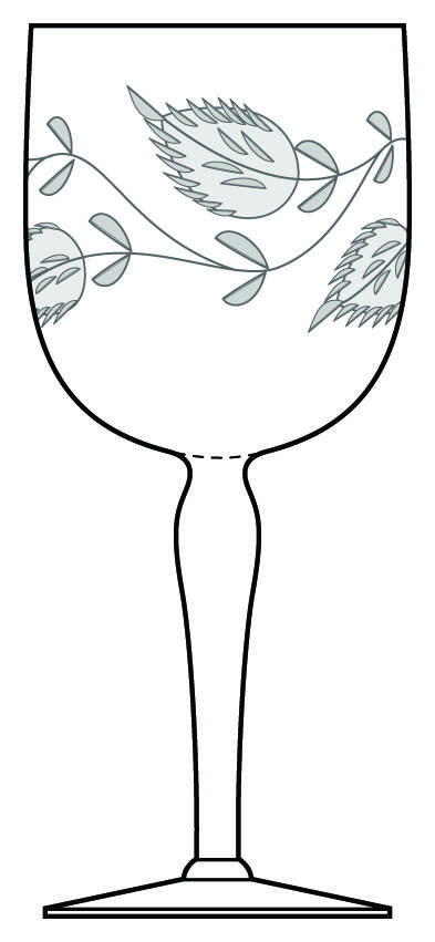 1500-3 Water Goblet by Glastonbury - Lotus-1
