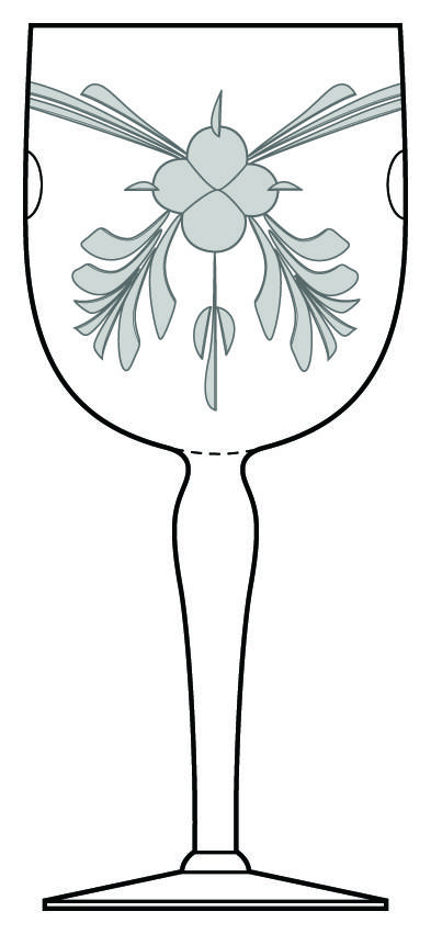 1500-4 Water Goblet by Glastonbury - Lotus-1