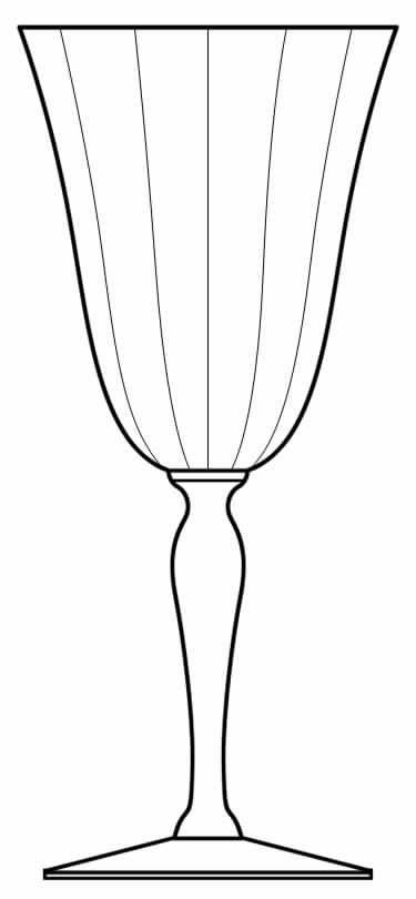 21 Clear (Optic) Water Goblet by Glastonbury - Lotus-1