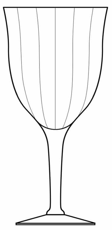 25 Clear (Optic) Water Goblet by Glastonbury - Lotus-1