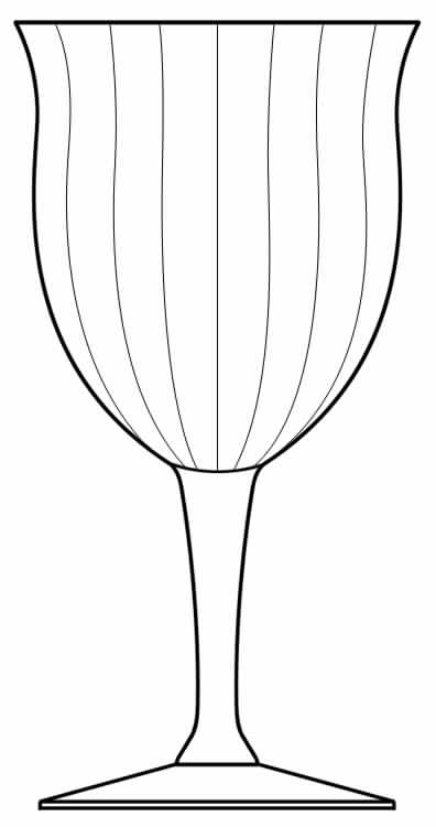 26-1 (Optic) Water Goblet by Glastonbury - Lotus-1