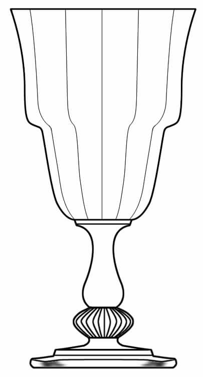 39B Water Goblet by Glastonbury - Lotus-1