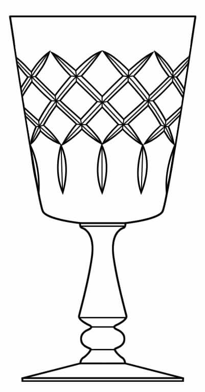 54-2 Water Goblet by Glastonbury - Lotus-1
