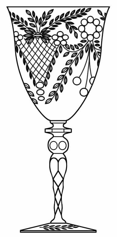 67-1 Water Goblet by Glastonbury - Lotus-1