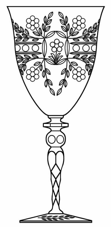 67-2 Water Goblet by Glastonbury - Lotus-1