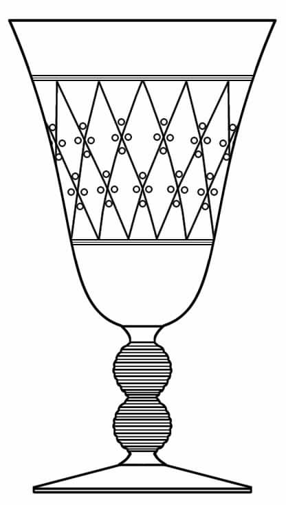 80-2 Water Goblet by Glastonbury - Lotus-1