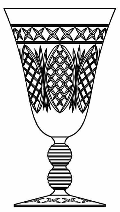 80-3 Water Goblet by Glastonbury - Lotus-1