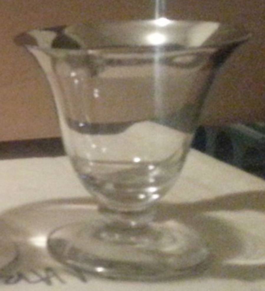 Puritan (Platinum Trim, Stem #87) Oyster or Fruit Cocktail by Glastonbury - Lotus-1
