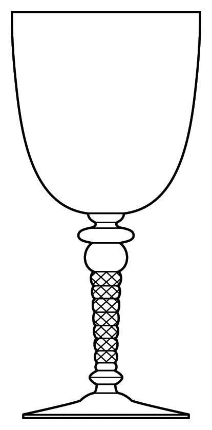 88 Water Goblet by Glastonbury - Lotus-1