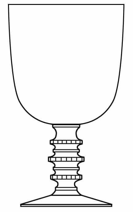 971 Water Goblet by Glastonbury - Lotus-1