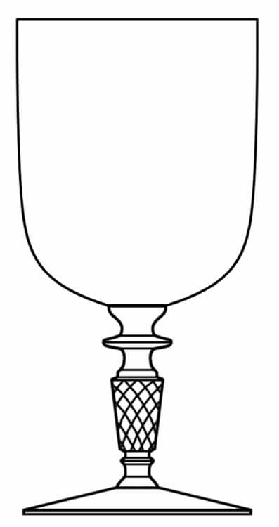 980 Water Goblet by Glastonbury - Lotus-1