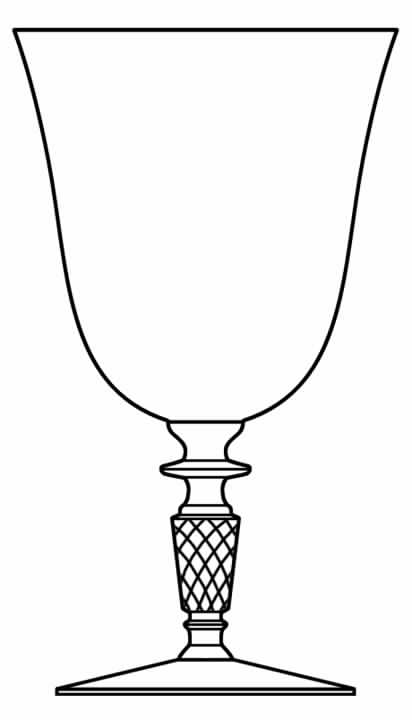 981 Water Goblet by Glastonbury - Lotus-1