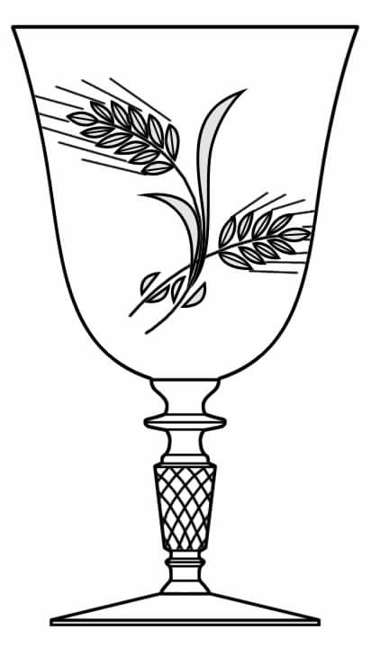 981-1 Water Goblet by Glastonbury - Lotus-1