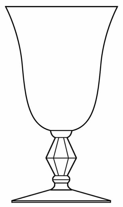 983 Water Goblet by Glastonbury - Lotus-1