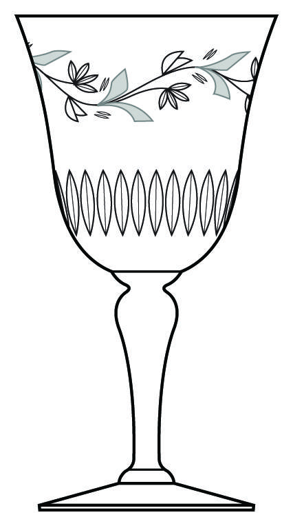 Arcadia (L26) Water Goblet by Glastonbury - Lotus-1