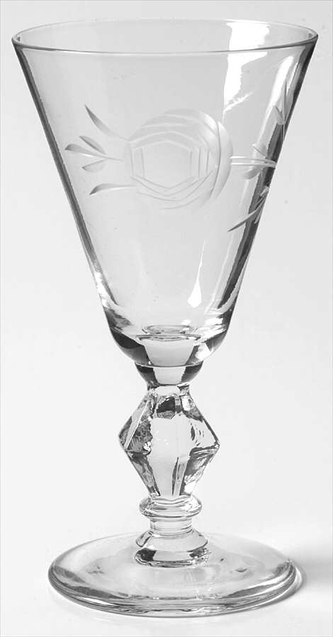 Arbor Rose Wine Glass by Glastonbury - Lotus-1