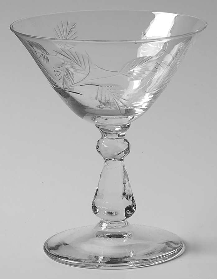 Belmont Leaf Champagne/Tall Sherbet by Glastonbury - Lotus-1