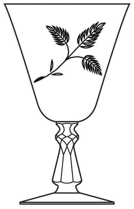 Belmont Leaf Water Goblet by Glastonbury - Lotus-1