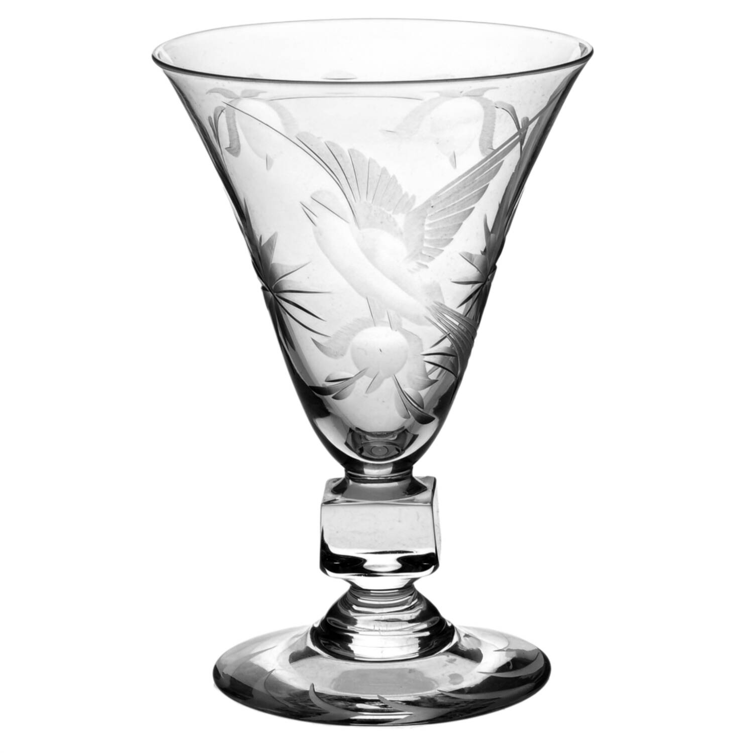 Bird of Paradise Clear (Stem 934) Wine Glass by Glastonbury - Lotus-1