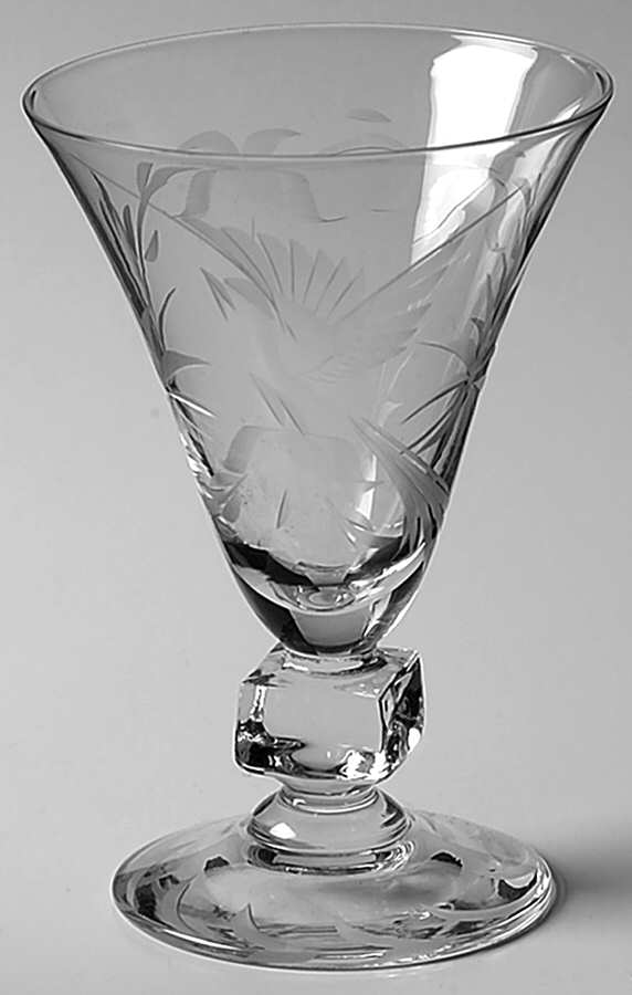 Bird of Paradise Clear (Stem 934) Juice Glass by Glastonbury - Lotus-1