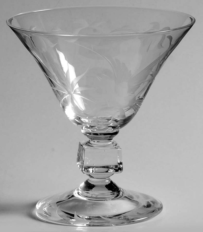 Bird of Paradise Clear (Stem 934) Champagne/Tall Sherbet by Glastonbury - Lotus-1