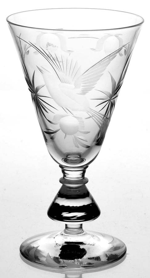 Bird of Paradise Clear (Stem 896) Juice Glass by Glastonbury - Lotus-1