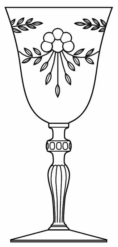Bouquet Clear Water Goblet by Glastonbury - Lotus-1