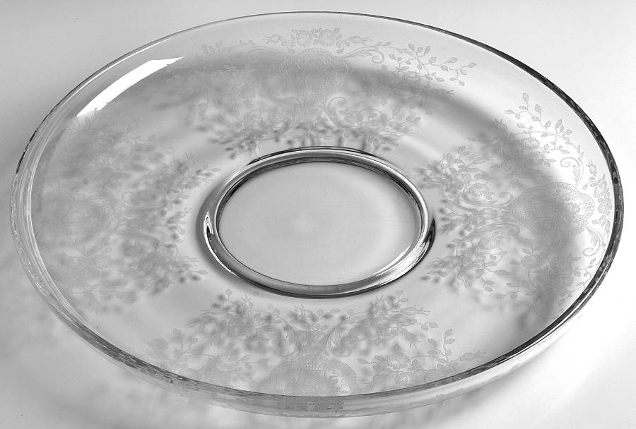 Bridal Bouquet (Stem #35) Cupped Edge Torte Plate by Glastonbury - Lotus-1