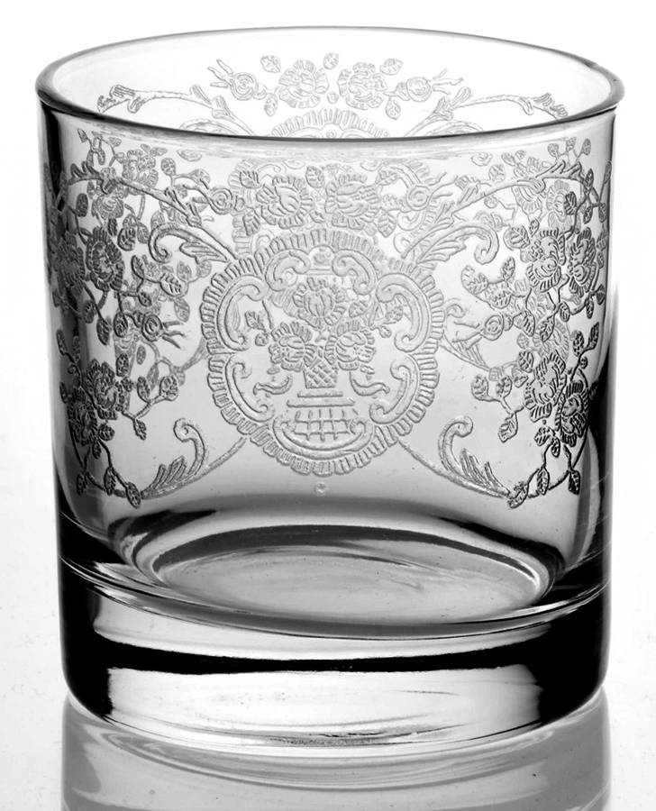 Bridal Bouquet (Stem #35) Flat Tumbler by Glastonbury - Lotus-1