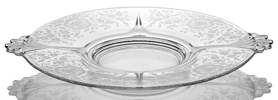 Bridal Bouquet (Stem #35) 2 Handled Plate by Glastonbury - Lotus-1