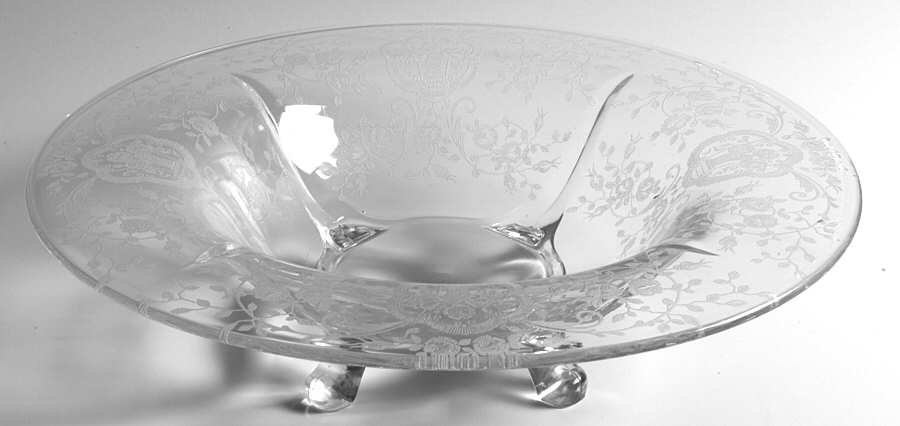 Bridal Bouquet (Stem #35) 12" 4-Toed Footed Bowl by Glastonbury - Lotus-1