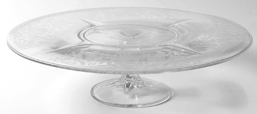 Bridal Bouquet (Stem #35) Round Cake Stand by Glastonbury - Lotus-1