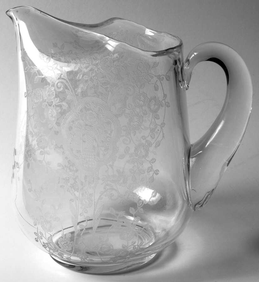 Bridal Bouquet (Stem #35) 64 Oz Ice Lip Pitcher by Glastonbury - Lotus-1