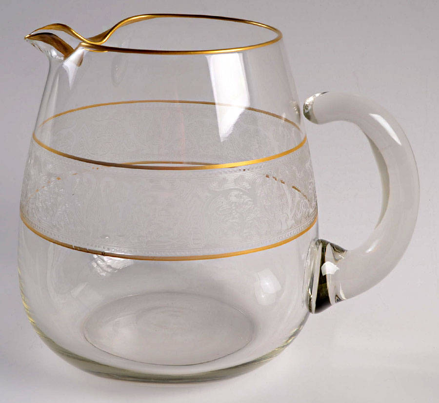 Brocade Gold (Stem L31) 48 Oz Pitcher by Glastonbury - Lotus-1