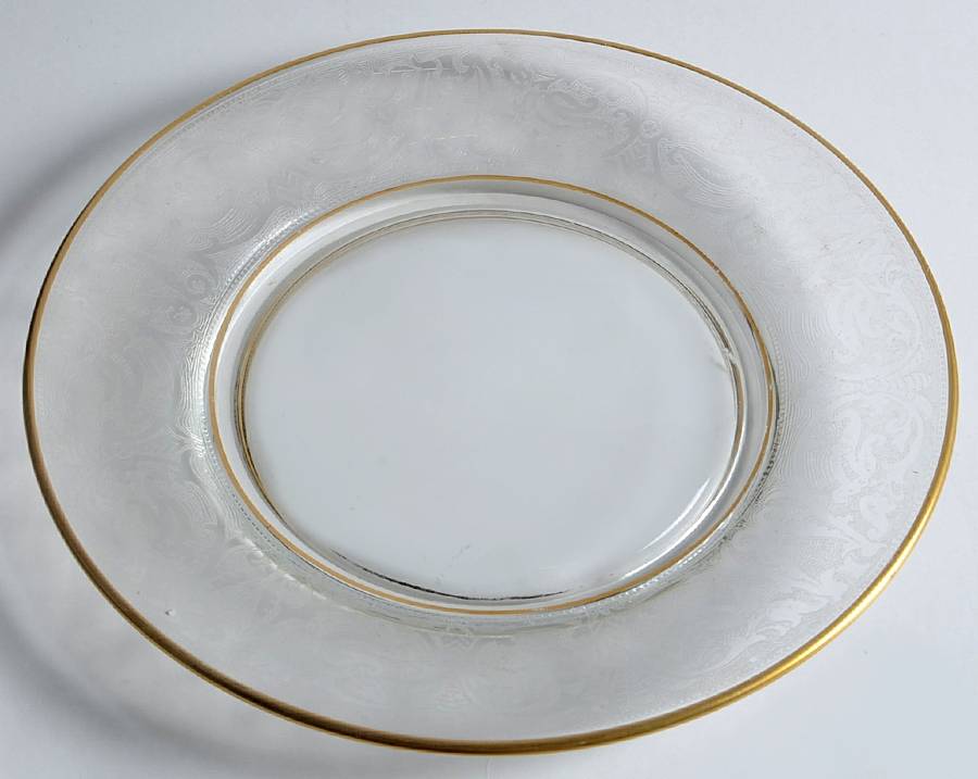 Brocade Gold (Stem L31) Luncheon Plate by Glastonbury - Lotus-1