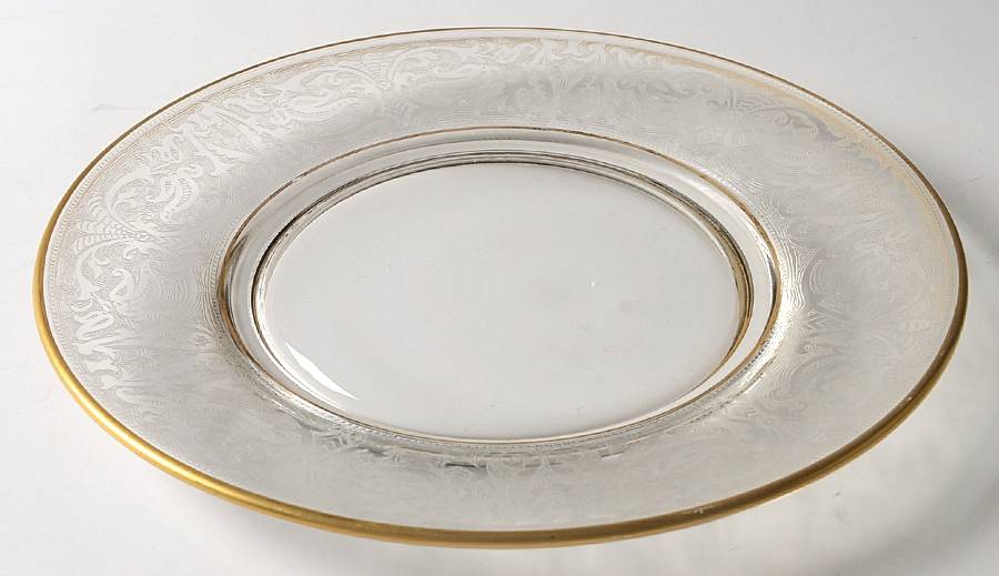Brocade Gold (Stem L31) Luncheon Plate by Glastonbury - Lotus-1