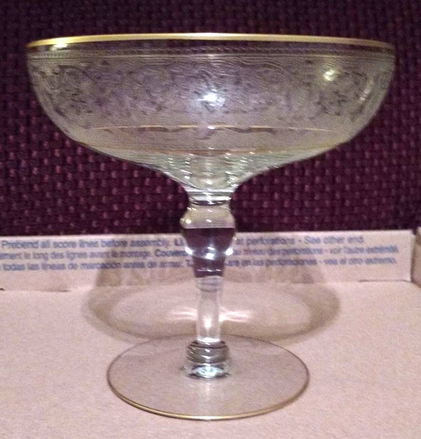 Brocade Gold (Stem L31) Compote by Glastonbury - Lotus-1