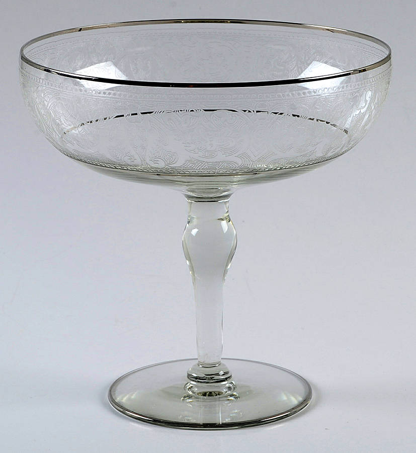 Brocade Silver (Stem L31) Compote by Glastonbury - Lotus-1