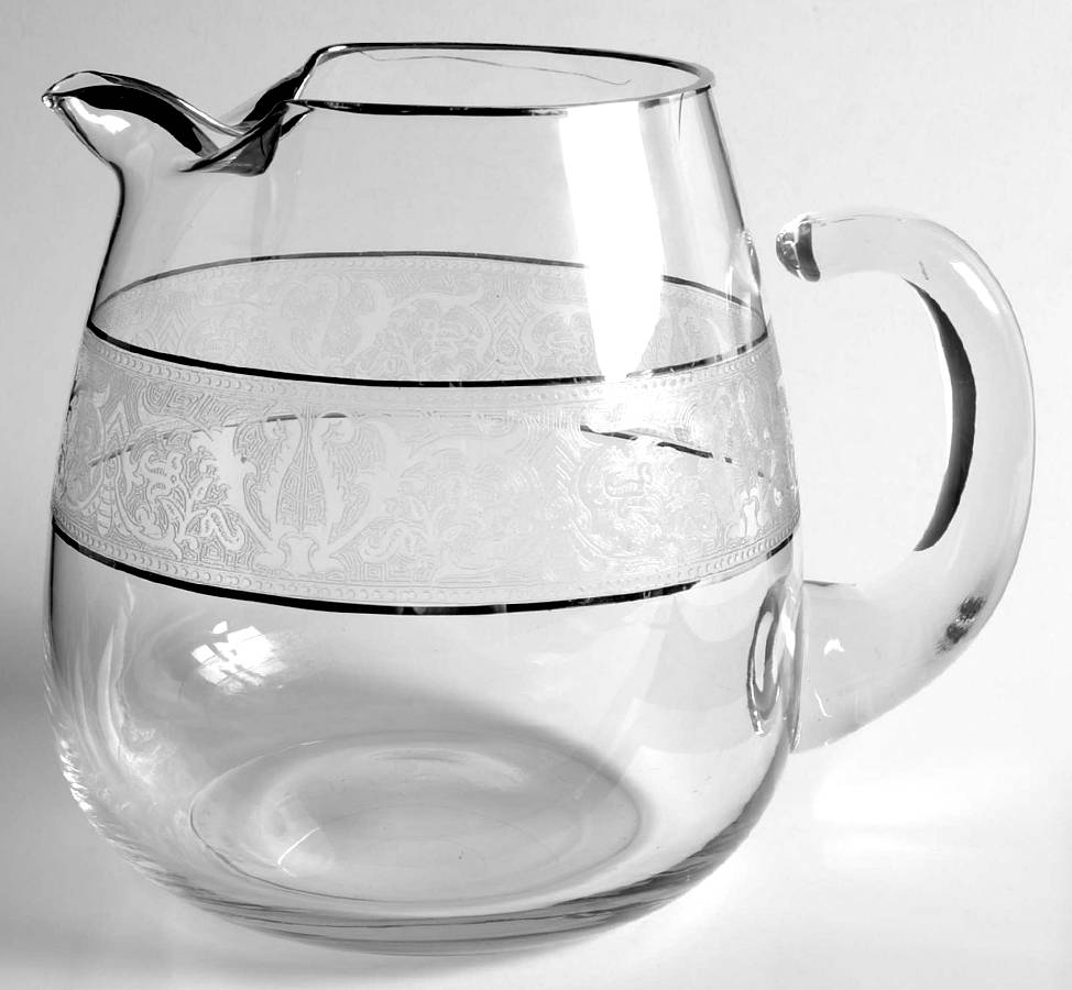 Brocade Silver (Stem L31) 48 Oz Pitcher by Glastonbury - Lotus-1