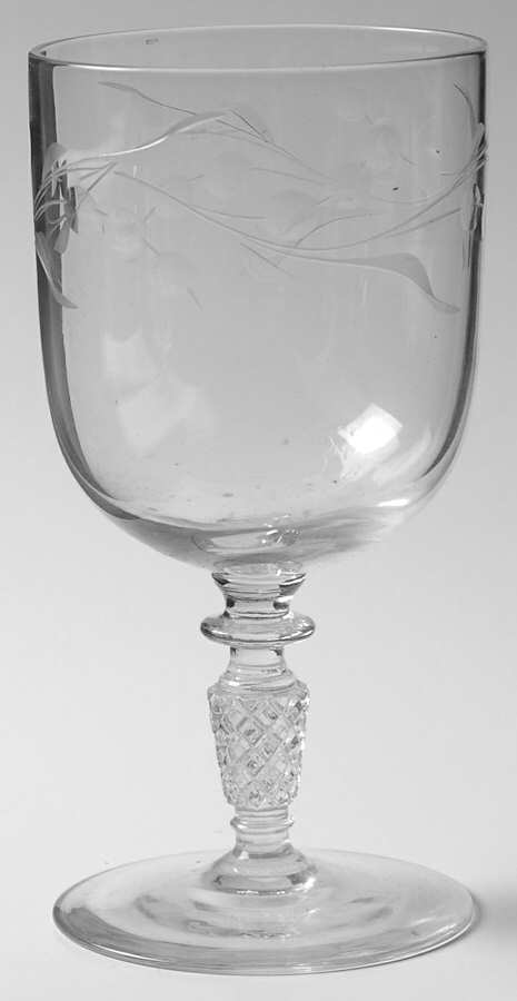 Bridal Wreath Water Goblet by Glastonbury - Lotus-1