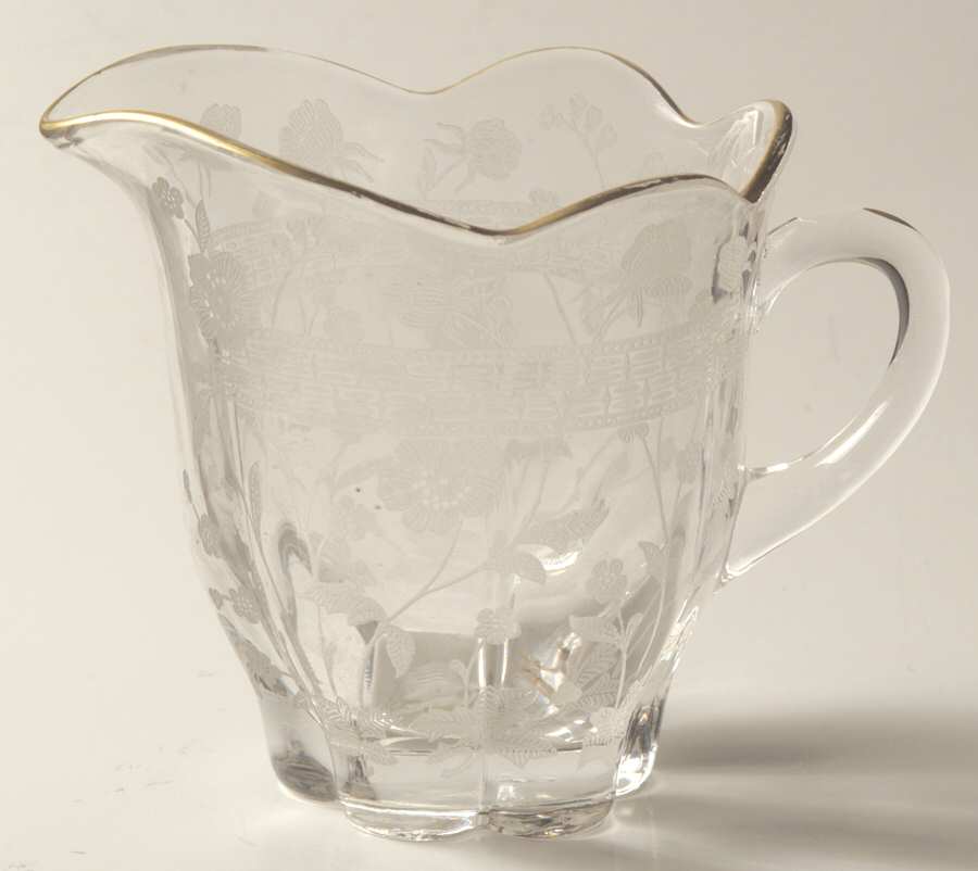 Buttercup (Gold Trim, Stem 86) Creamer by Glastonbury - Lotus-1